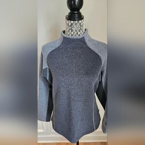 KUHL Alfpaca Fleece Mock Neck Pullover Sweater Acrylic Poly Blend Womens Medium